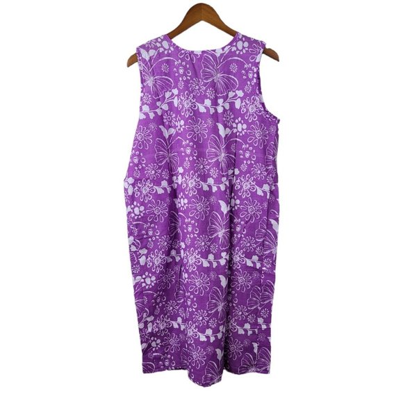 New Floral Housecoat Patio Dress Robe size Medium lightweight summer Muumuu - Picture 5 of 6